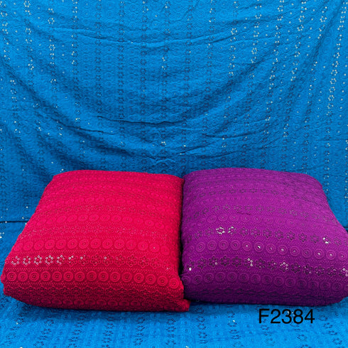 Chikankari Rayon Fabric-F2384